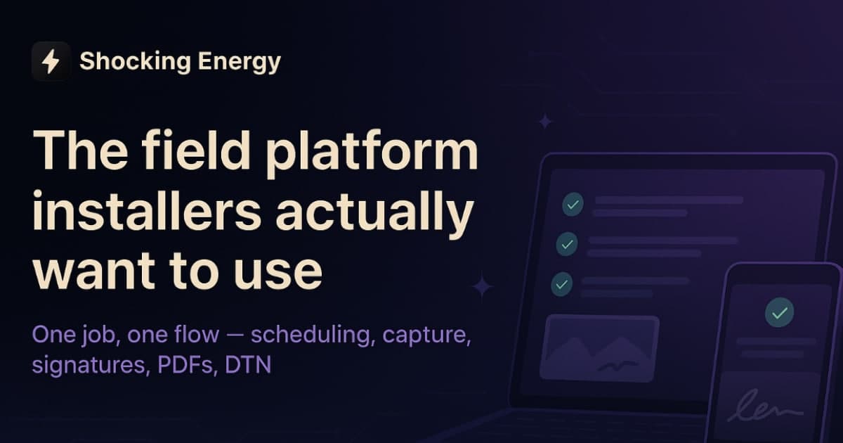The Field Platform Installers Actually Want to Use